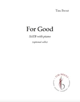 For Good SATB choral sheet music cover